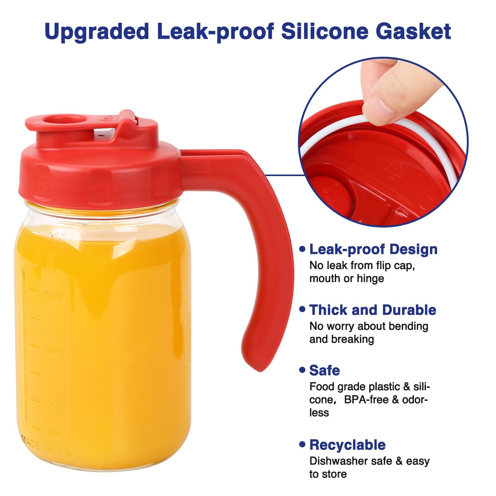 SOLIGT pour-spout lid makes one-handed pouring easy.
