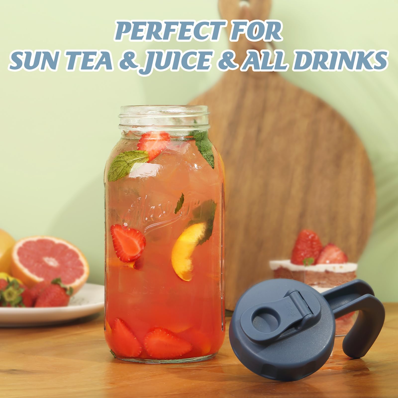 Soligt refrigerator-friendly pitcher ideal for sun tea and juice.
