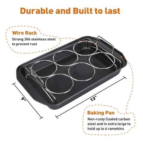 SOLIGT water bath pan ensuring consistent heat for delicate desserts