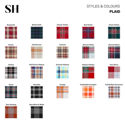 Solino Home dining table runner 14x108 plaid on a crafted table