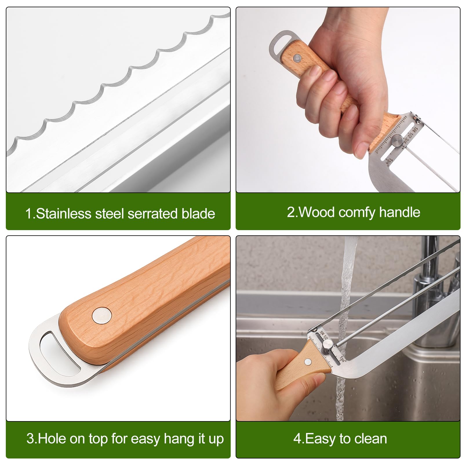 Solldgt clean-cutting action reduces crumbs while preserving interior texture