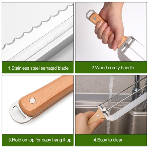 Solldgt clean-cutting action reduces crumbs while preserving interior texture