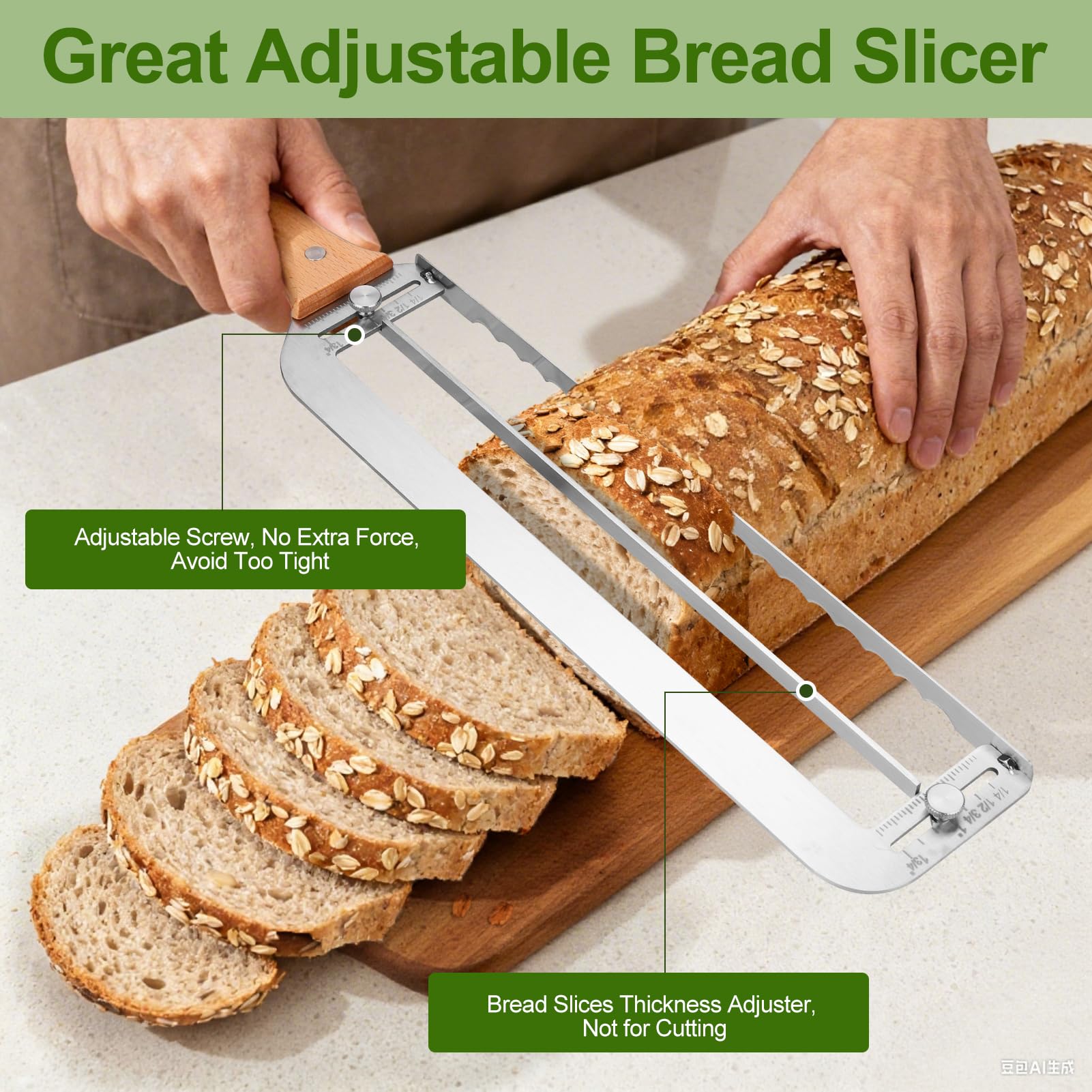 Solldgt sourdough knife serrated blade delivering bakery-quality slices