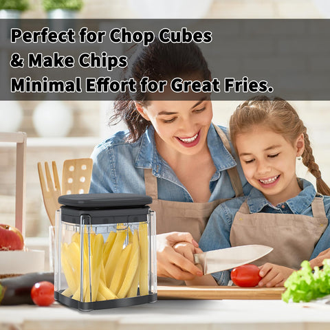 Solucky fries prepared for air frying with consistent sizing