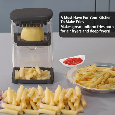 Solucky potato onion cutter side view highlighting compact design