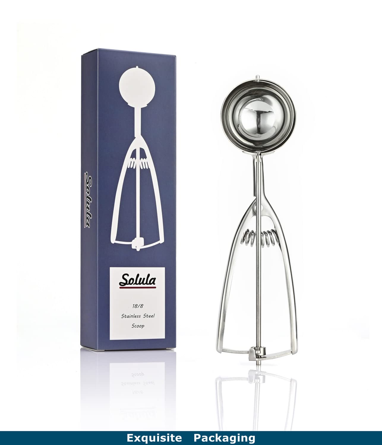 Solula durable-18-8-steel image emphasizes long-lasting kitchen tool.