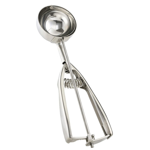 Solula ice cream scoop disher with smooth-release action for uniform scoops.