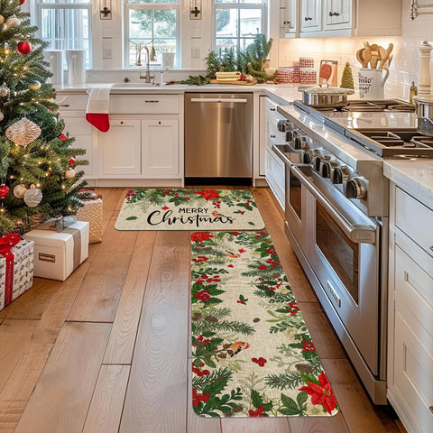 Sonalied Winter kitchen mat suits entryways and high-traffic areas.