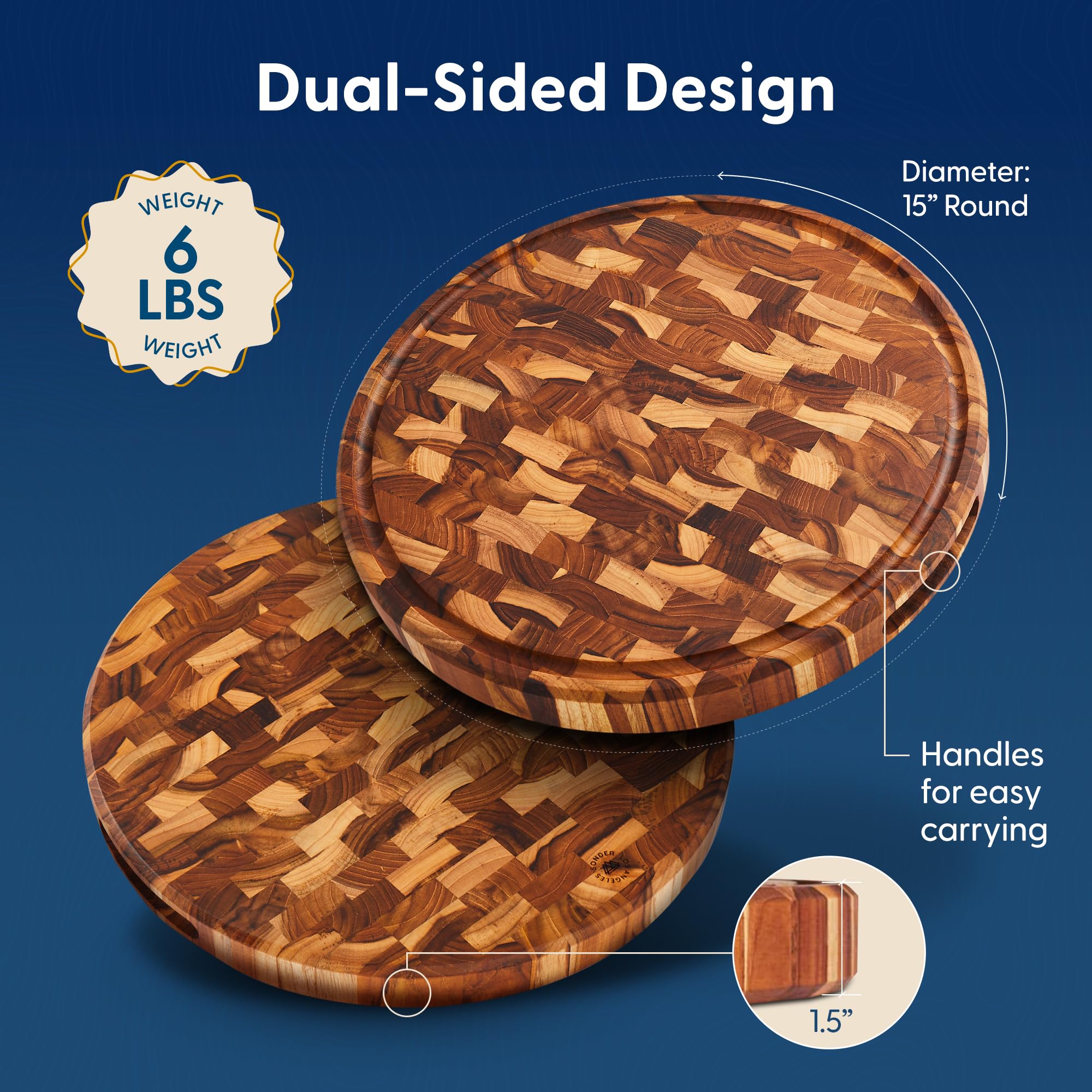 Sonder Vincent end grain close-up highlighting knife-friendly, self-healing surface.