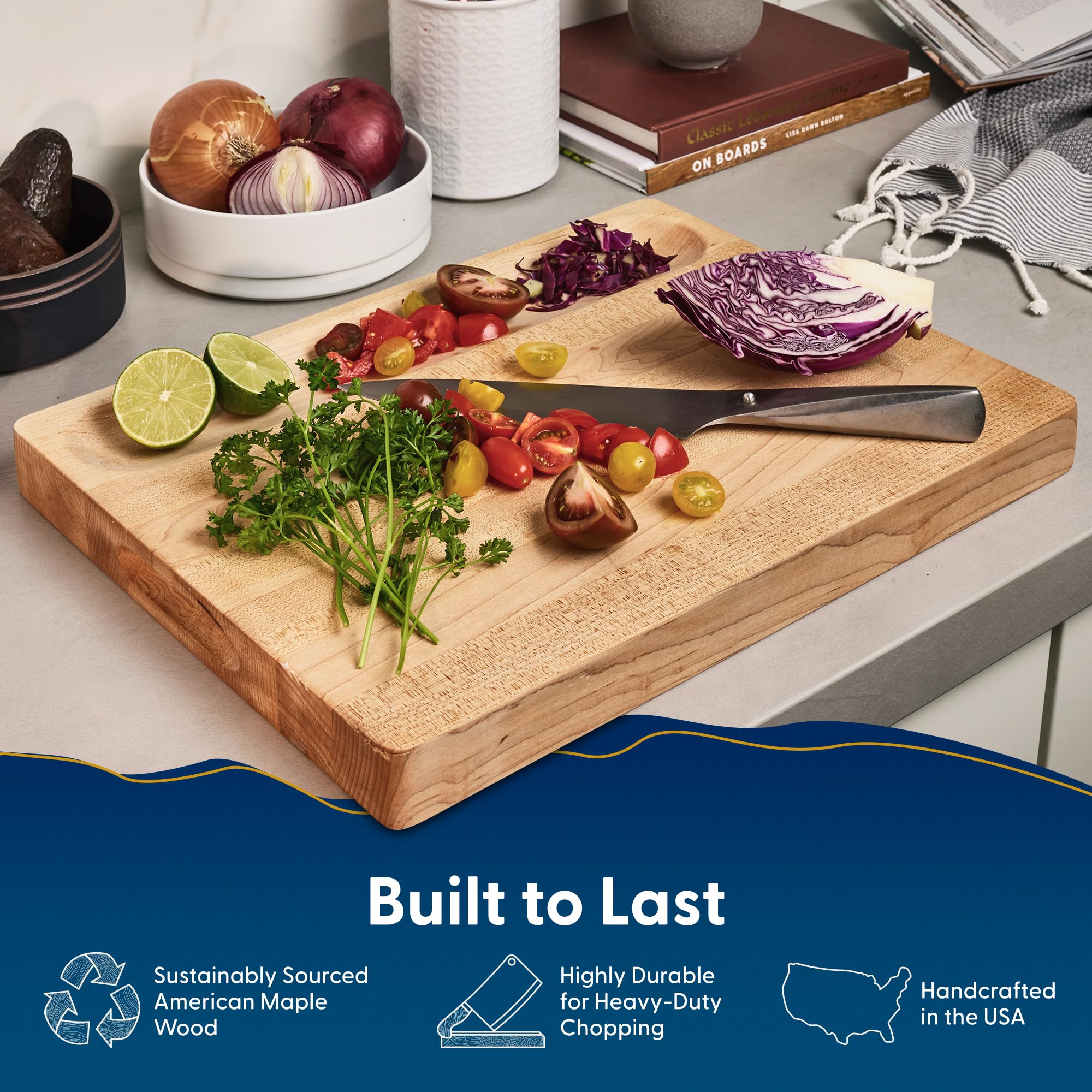 Sonder Los Angeles Winsome maple cutting board size 17x13x1.5 inches