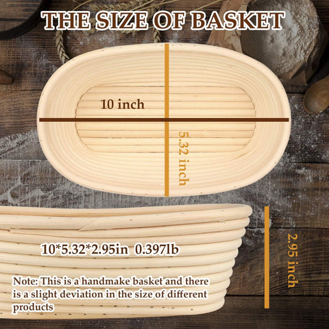 Sondiko banneton basket with liner for clean, shaped dough proofs
