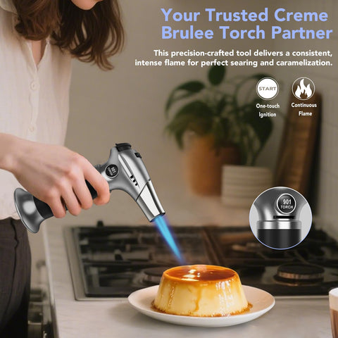 Sondiko Creme Brulee Torch fits all small butane tanks.
