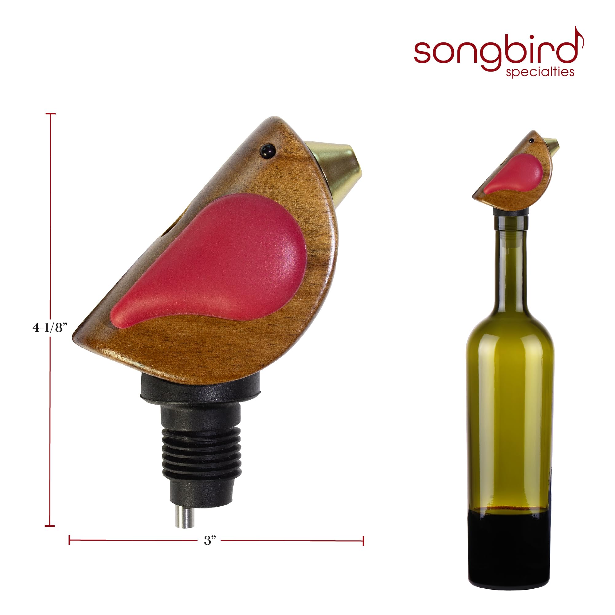Songbird Specialties makes a charming gift for wine lovers with a singing pourer.