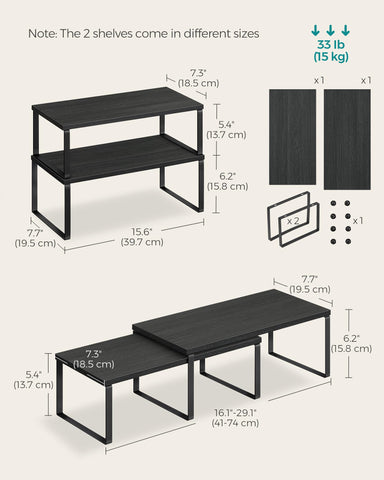 Songmics bedroom desk organizer in ink black keeps items neat