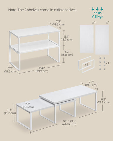 Songmics bedroom desk storage helps organize stationery and gadgets efficiently.
