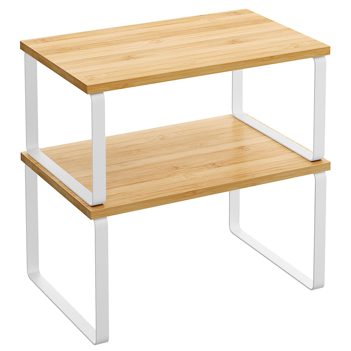 SONGMICS cabinet organizer shelf in cloud white, ideal spice storage and quick access.
