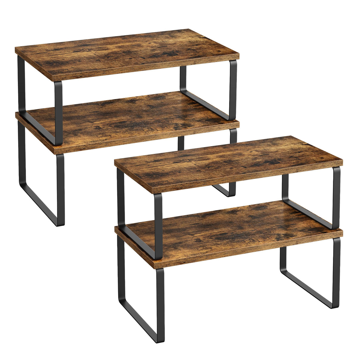 SONGMICS cabinet organizer in ink black keeps spices neatly on the counter for easy access.