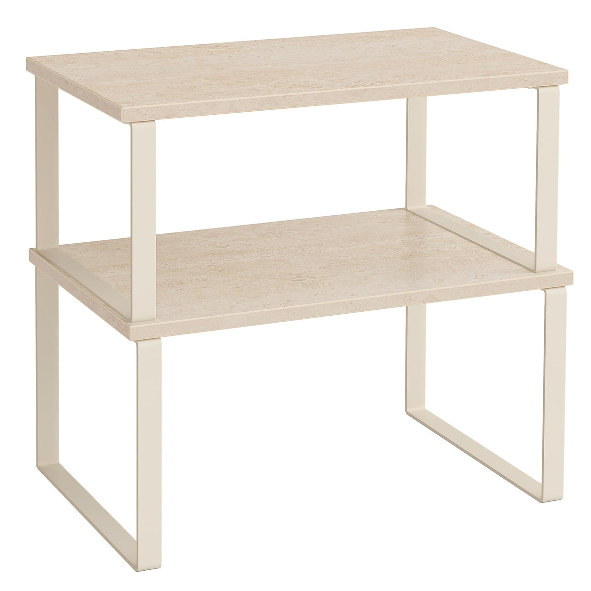 SONGMICS cabinet organizer shelf 2-pack on counter for organized kitchen storage