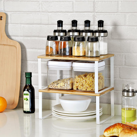 SONGMICS cabinet organizer shelf compact storage suitable for tight spaces