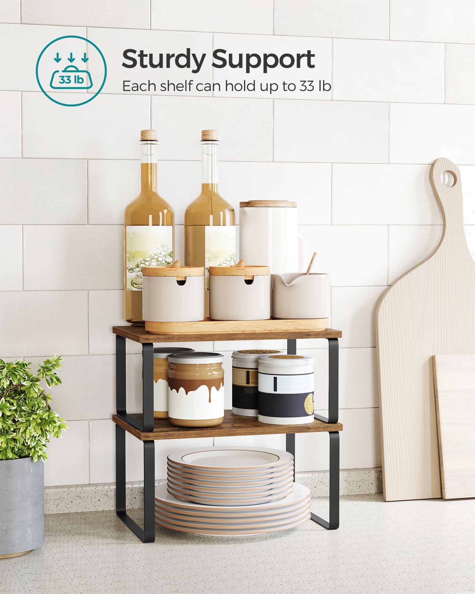 SONGMICS flexible arrangement shown in multiple layouts for small kitchens