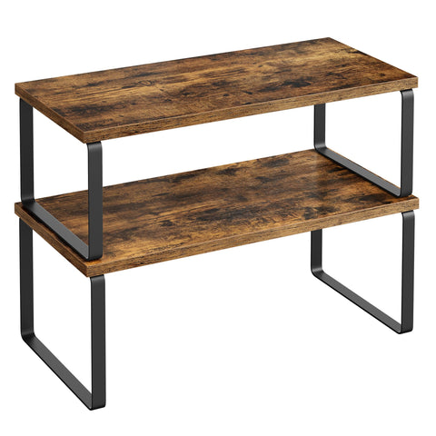 Songmics cabinet organizer shelf in ink black for organized kitchen storage and quick access