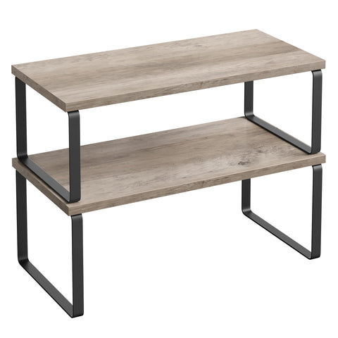 SONGMICS cabinet organizer shelf in ink black keeps spices neatly visible and accessible.