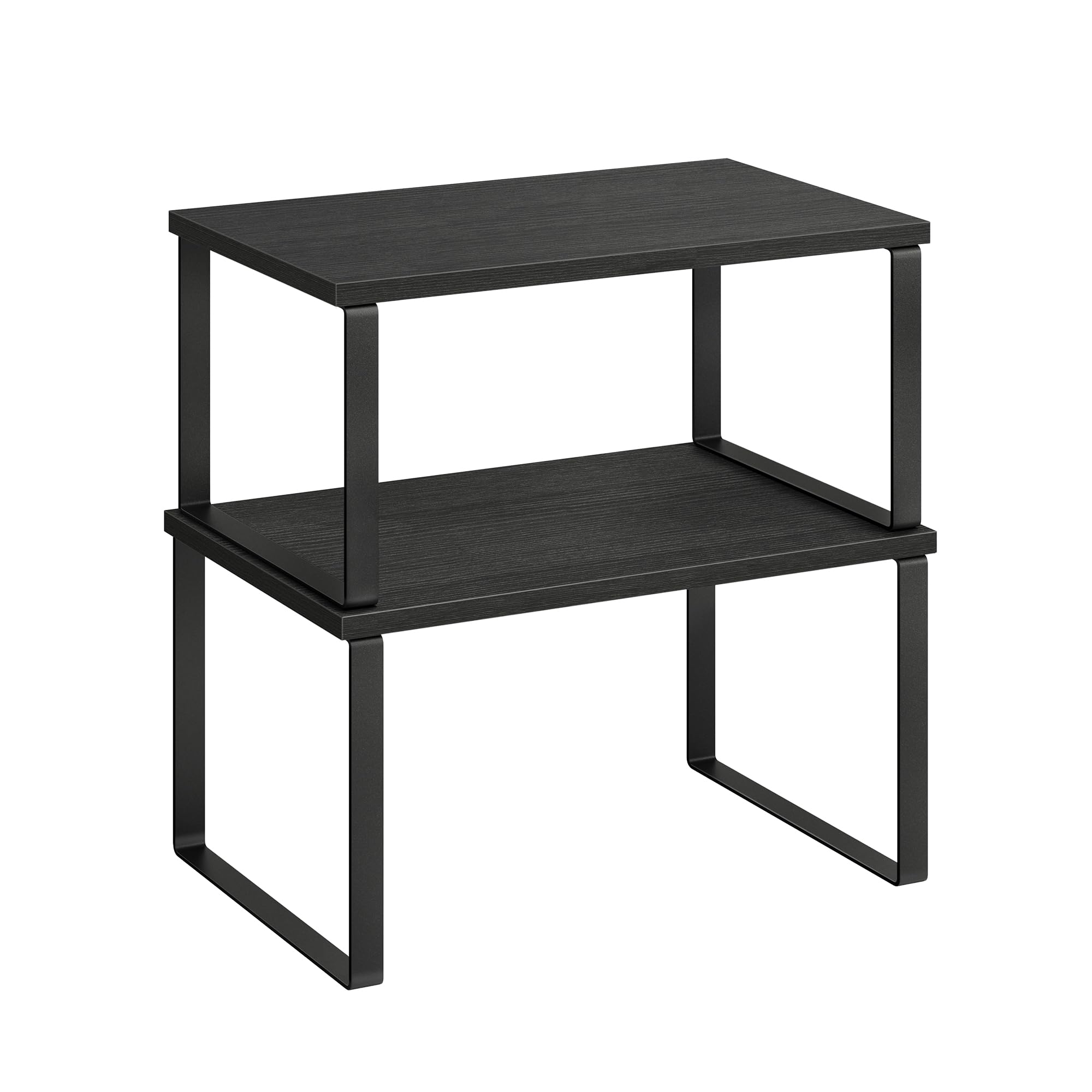 SongMics cabinet organizer shelf in ink black keeps spices organized and within reach.