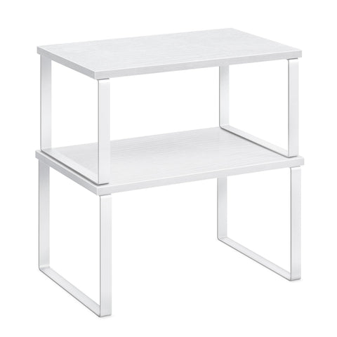 SONGMICS cabinet organizer shelf with spice jars for easy access