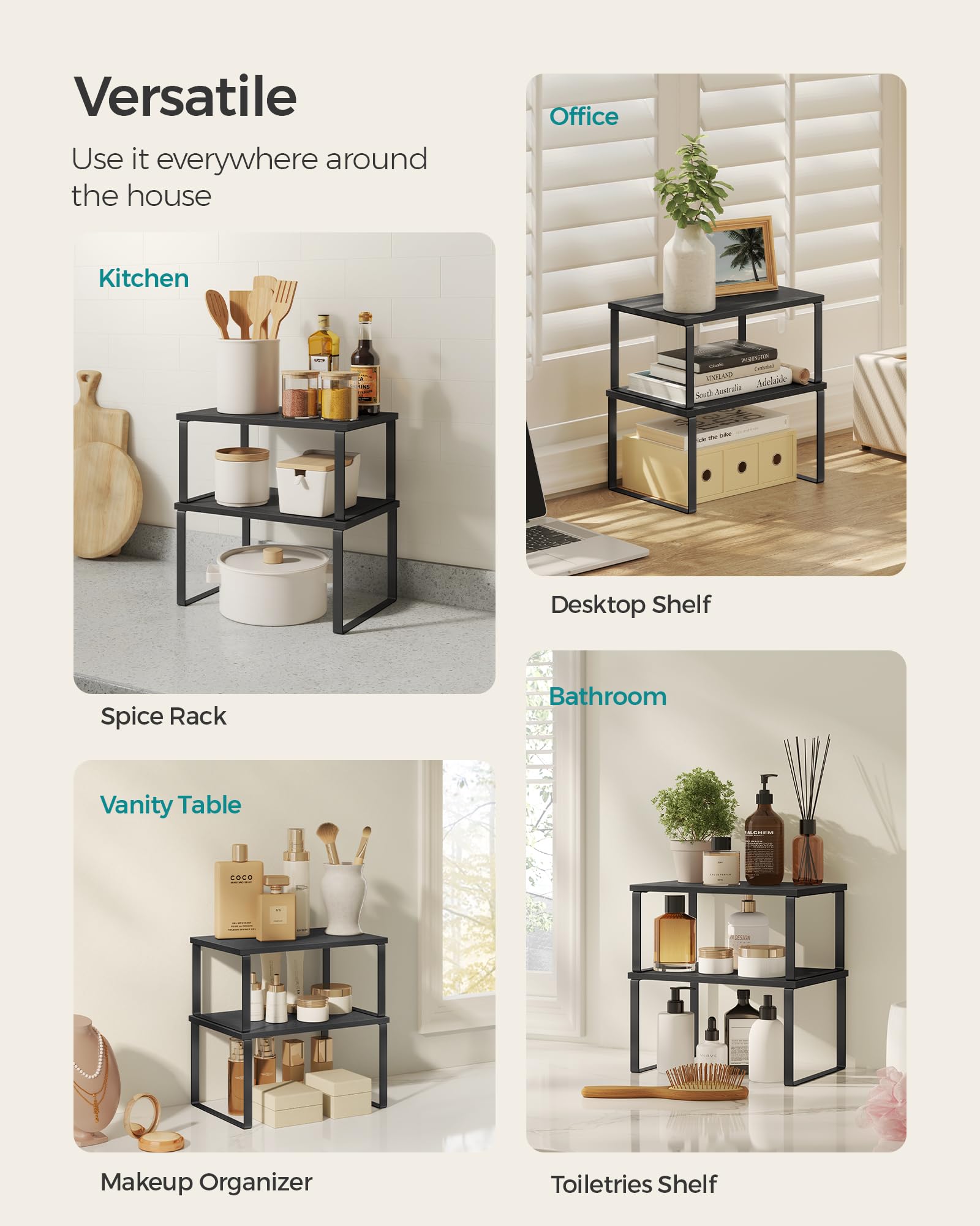 SongMics dining centerpiece display in charcoal black elevates table styling.