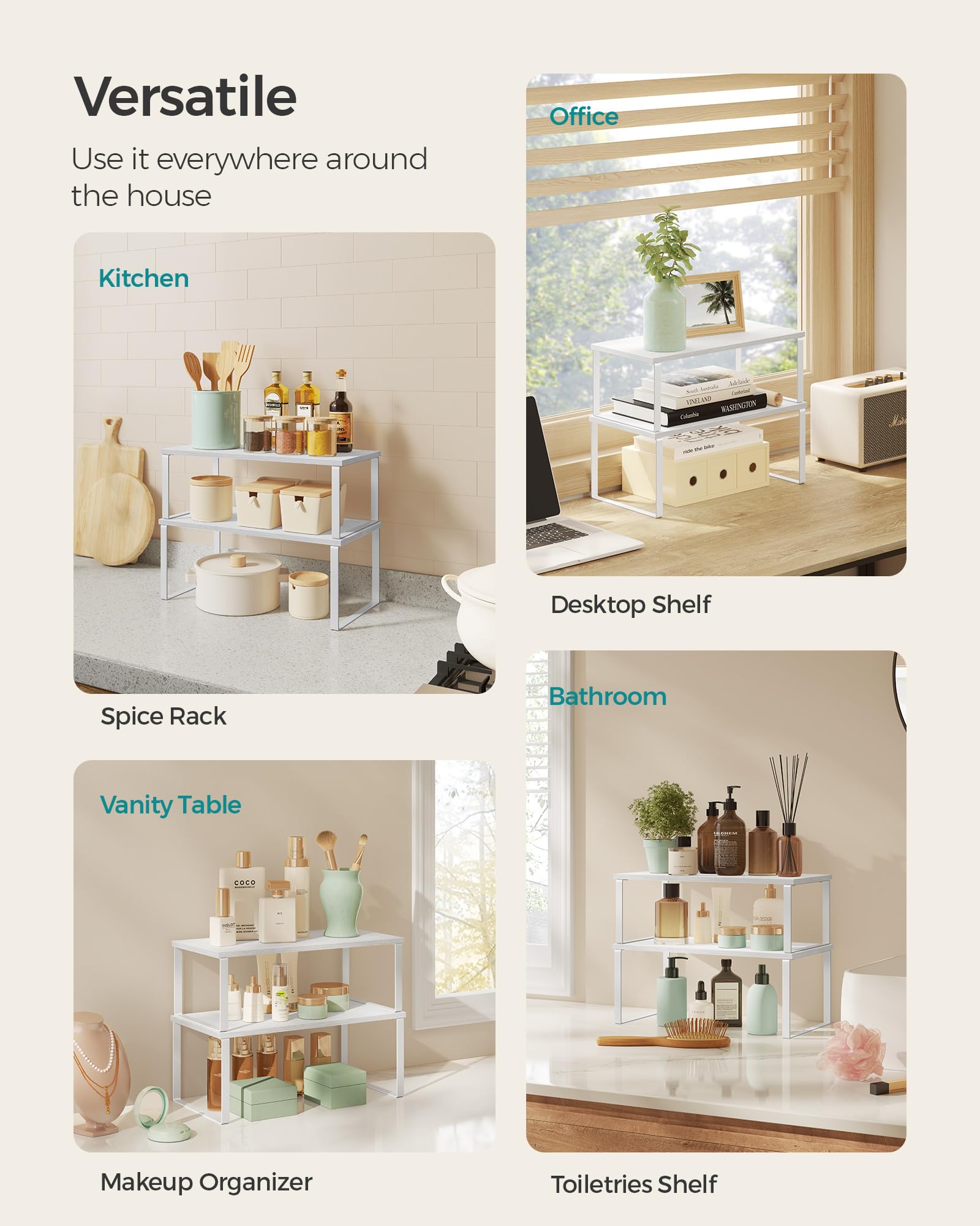 Songmics dining room use as centerpiece elevates table while keeping essentials handy.