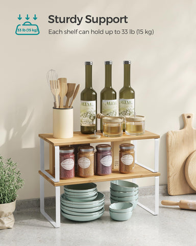 SONGMICS durable engineer wood and metal shelf system in action