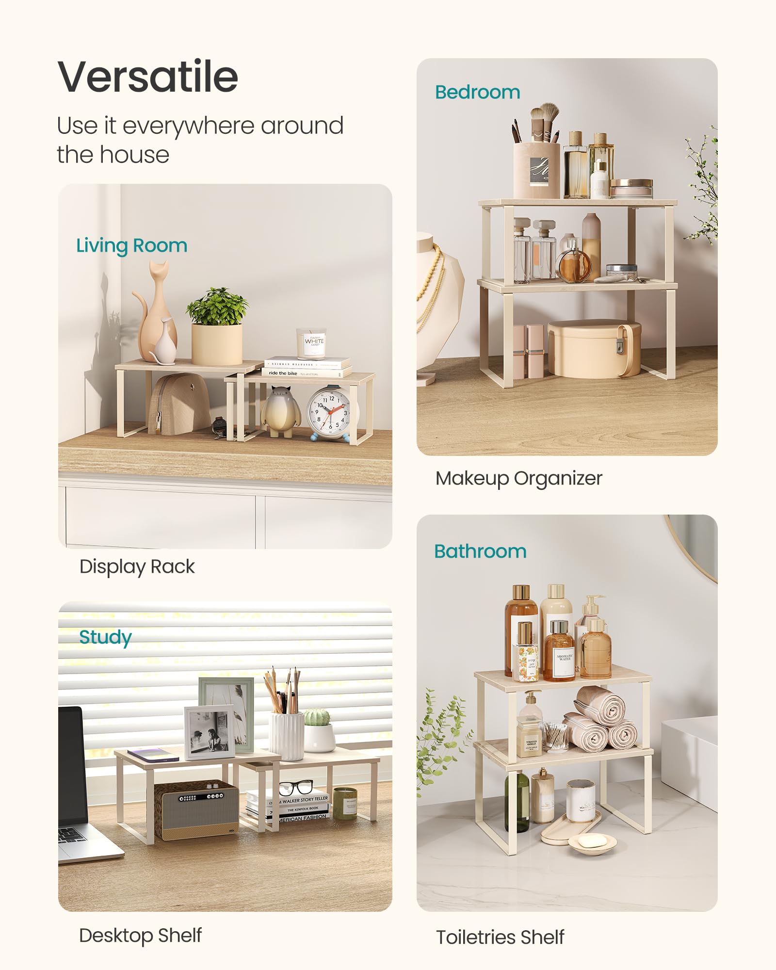 SONGMICS engineered wood and metal frame emphasizes sturdy construction