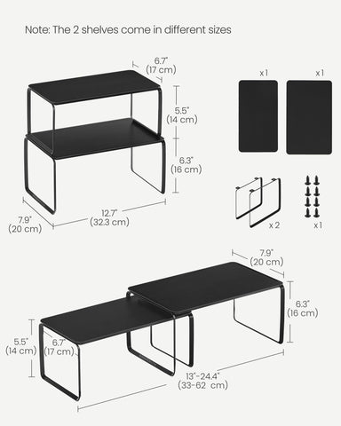 SONGMICS HOME two shelves stacked for flexible kitchen layout