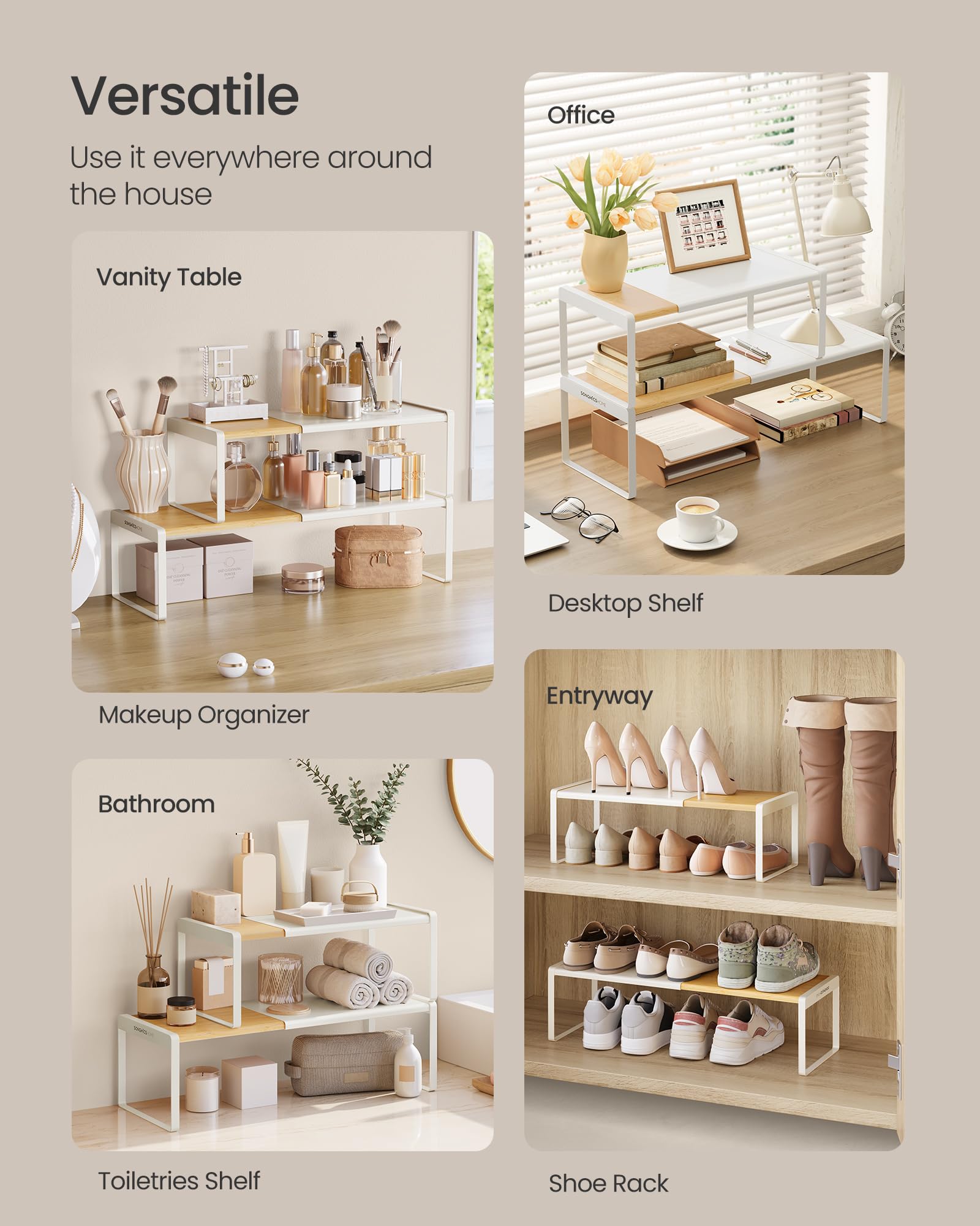 Songmics Home easy-assembly design lets you start organizing quickly
