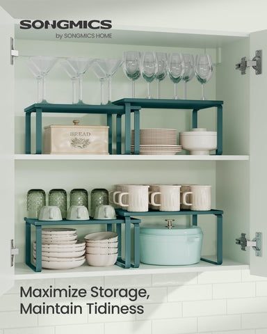 SONGMICS kitchen counter spice rack keeps essentials visible and within reach