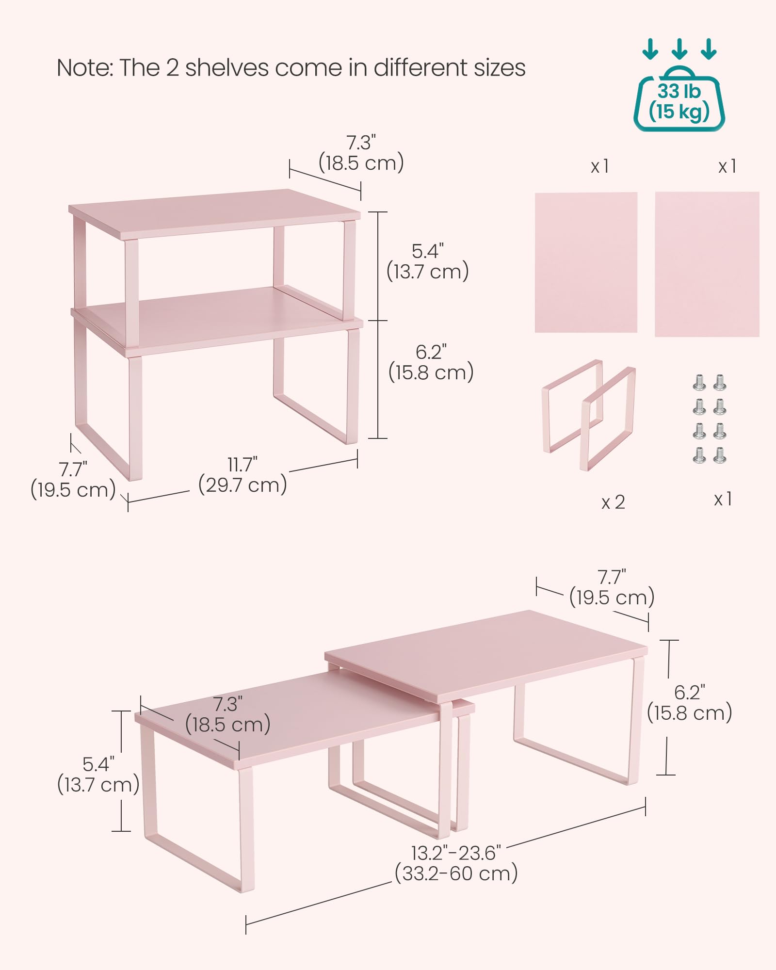Songmics adjustable shelves double as a small food table for cats.