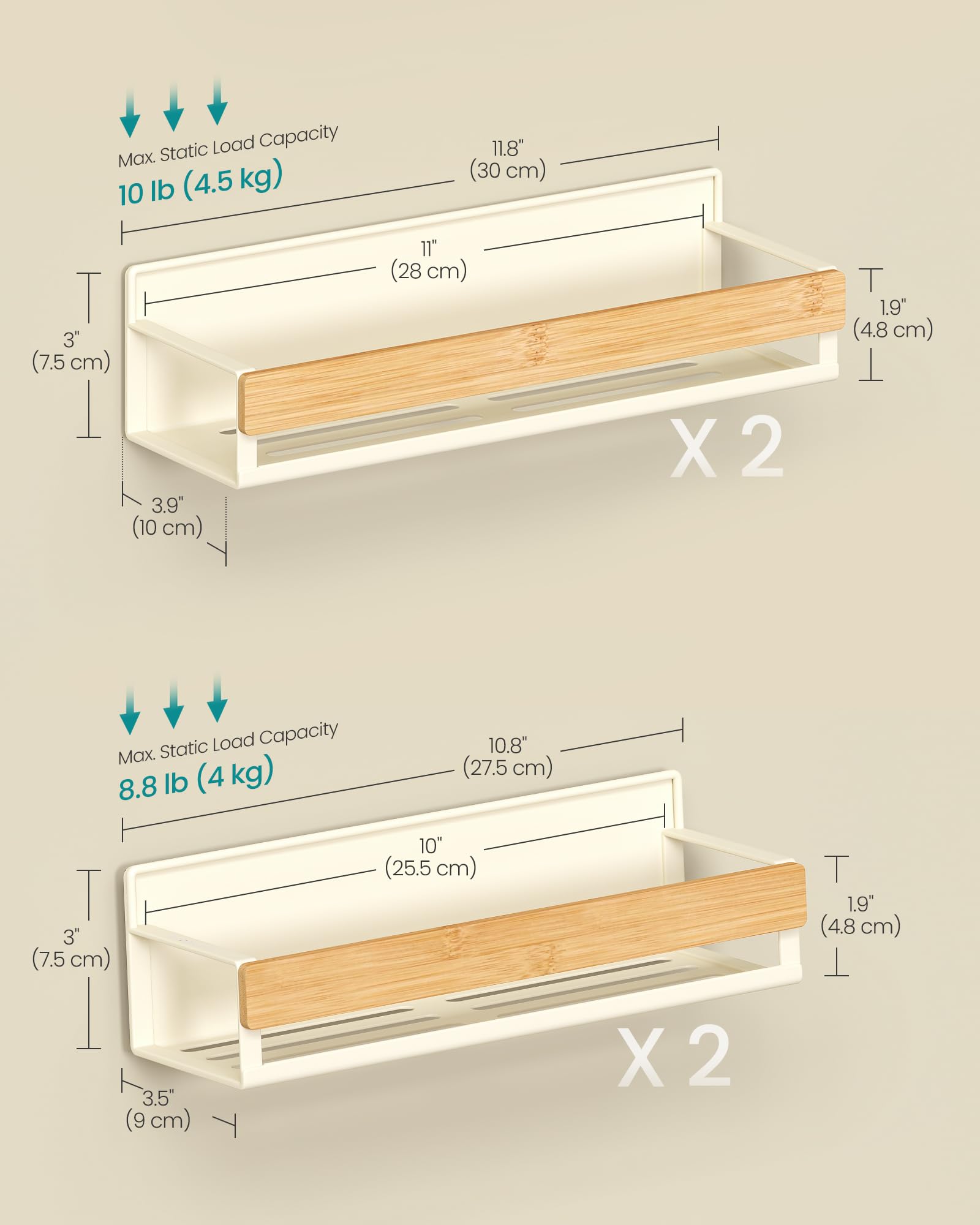 Songmics stackable kitchen setup with multiple racks for extra storage