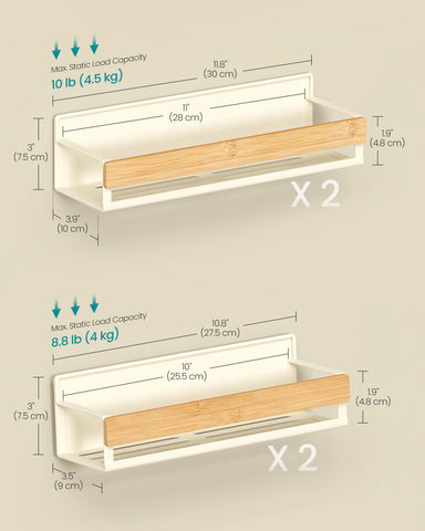 Songmics stackable kitchen setup with multiple racks for extra storage