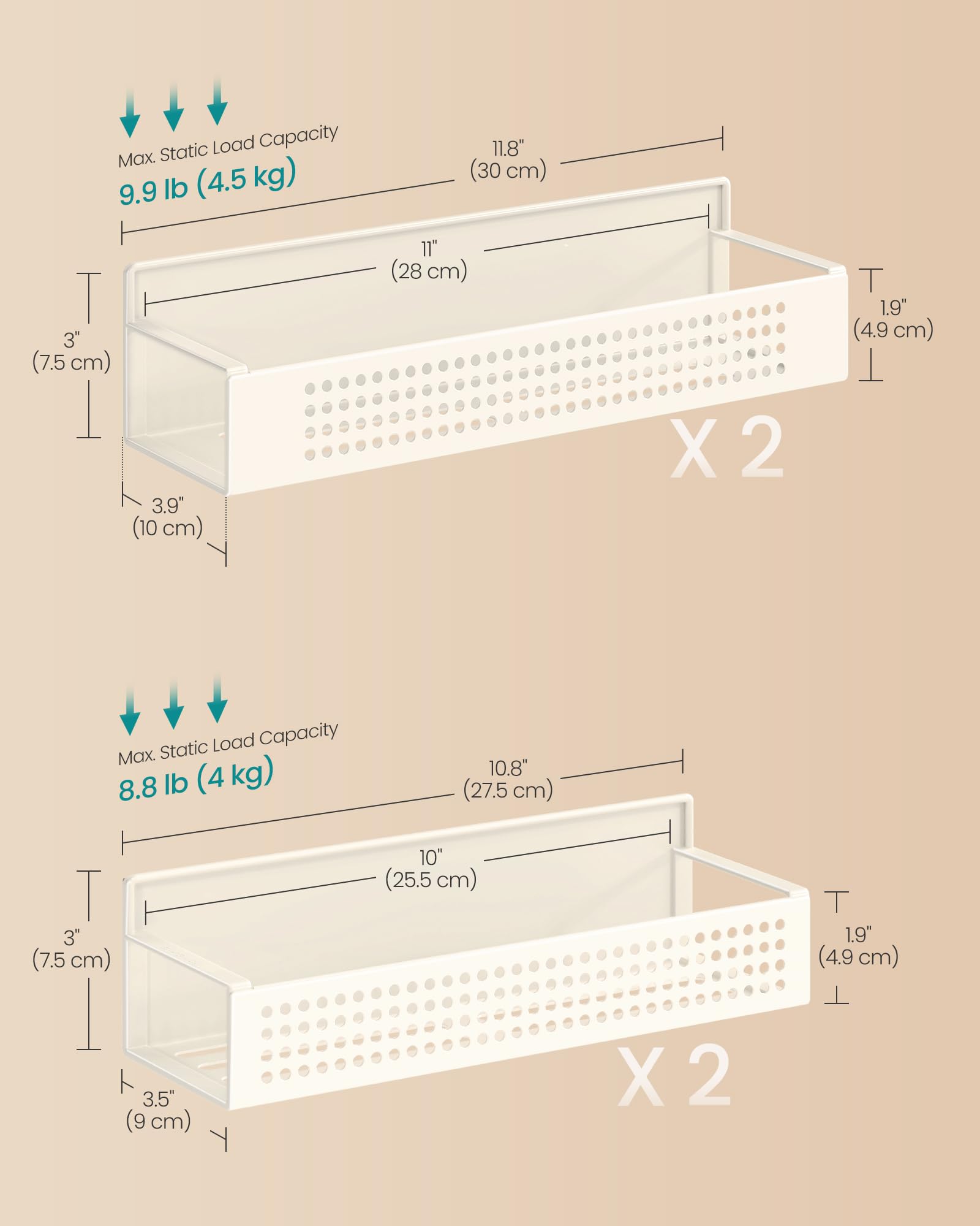 SONGMICS placed on microwave saves counter space and keeps spices handy.