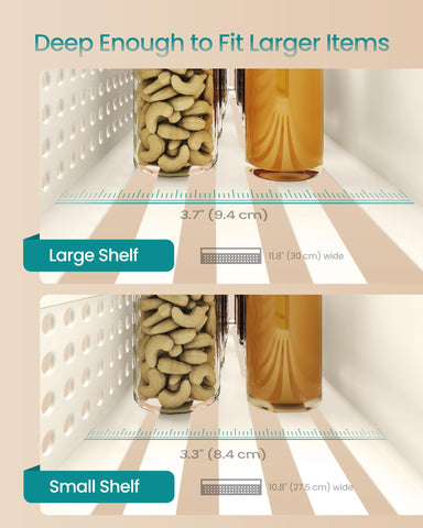 SONGMICS ventilated bottom slots promote airflow and help keep contents dry.