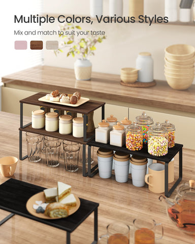 SongMics spice rack with jars keeps spices neatly organized and easy to grab.