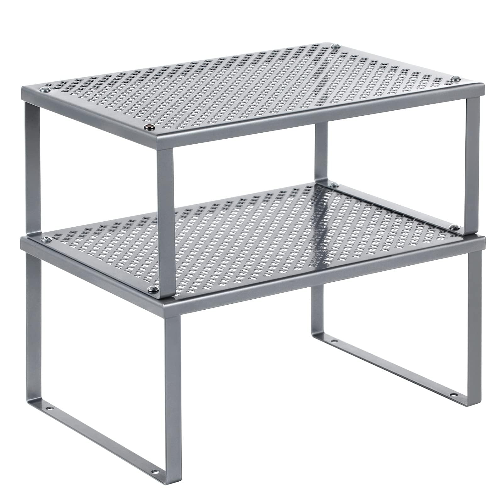 SongMics Spice Racks 2-piece cabinet organizers showcase vertical storage for cookware and mugs.