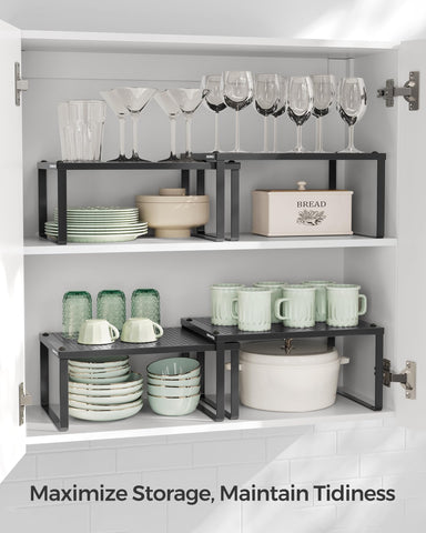 SONGMICS Spice Racks on a countertop display for quick access
