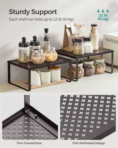 SONGMICS Spice Racks on countertop for easy spice access