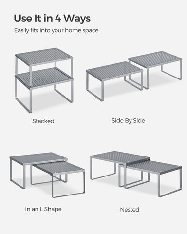 SongMics Spice Racks easy-to-clean surface keeps shelves looking tidy.