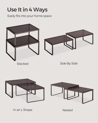 SONGMICS Spice Racks expandable and adaptable storage setup