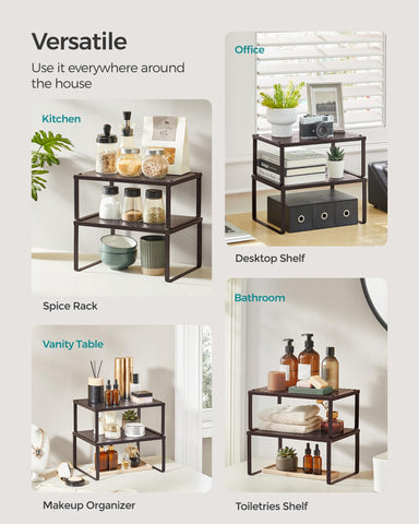 SONGMICS Spice Racks heavy-duty shelves hold 22 lb each