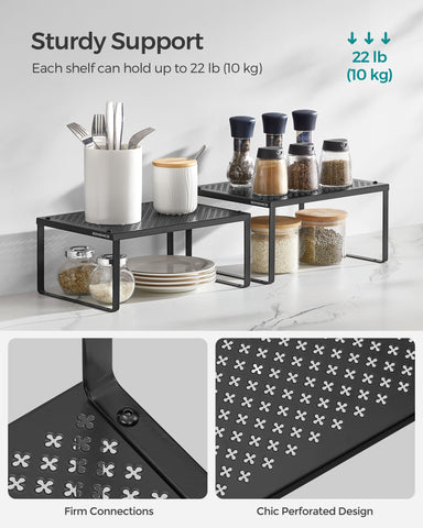 SONGMICS Spice Racks sturdy shelves capable of heavy items