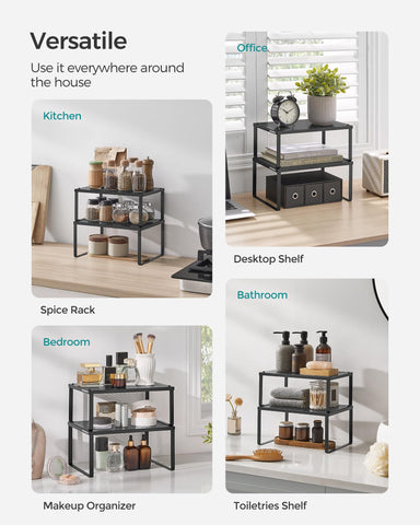 SONGMICS Spice Racks vertical space saver in a modern kitchen