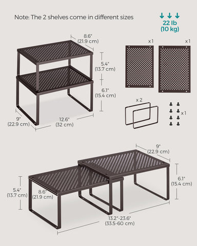 SONGMICS Spice Racks vertical space-saving organization